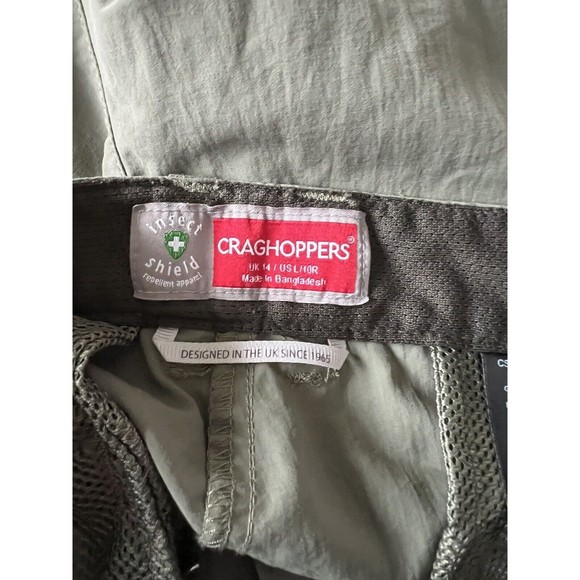 Craghoppers Pants Womens size 10 Regular Green Insect Shield Outdoor - Picture 8 of 9